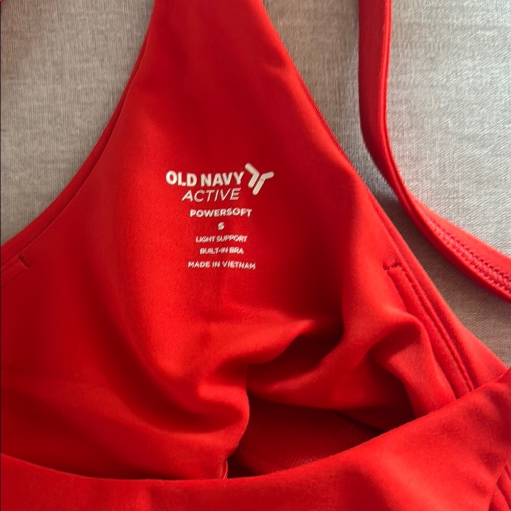 Old Navy Red Active Leggings & Strappy Tank Set - Picture 6 of 7